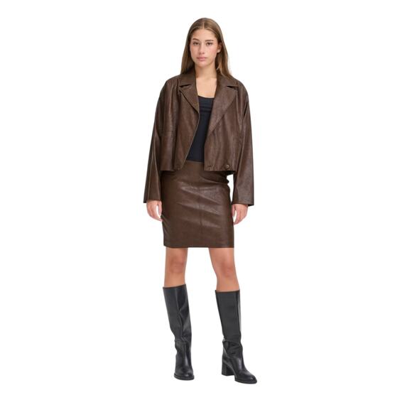 Ichi IHKILAVI Mini Skirt 2025 Fall Release, Size 36 (Med) Color Coffee Bean - Picture 1 of 5